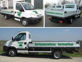 Beschriftung eines Transporters